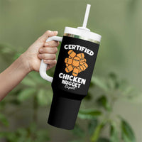 Funny Food Lover Gift Tumbler With Handle Certified Chicken Nugget Expert