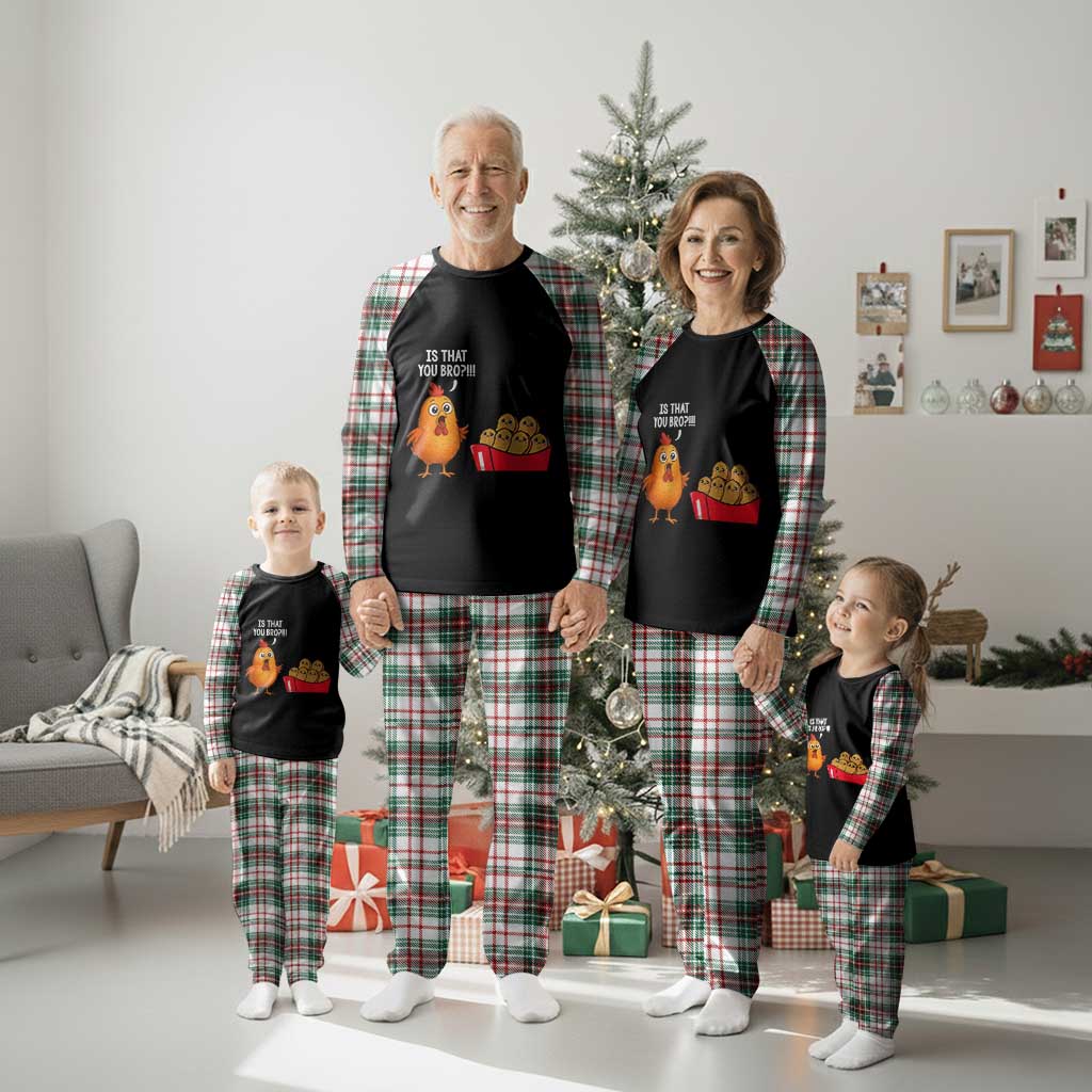 Funny Chicken Nuggets Lover Plaid Pajama Set Is That You Bro - Wonder Print Shop