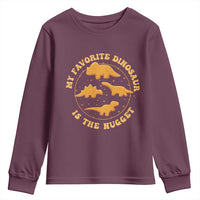 My Favorite Dinosaur Is The Nugget Youth Sweatshirt Funny Food Lover Gift - Wonder Print Shop