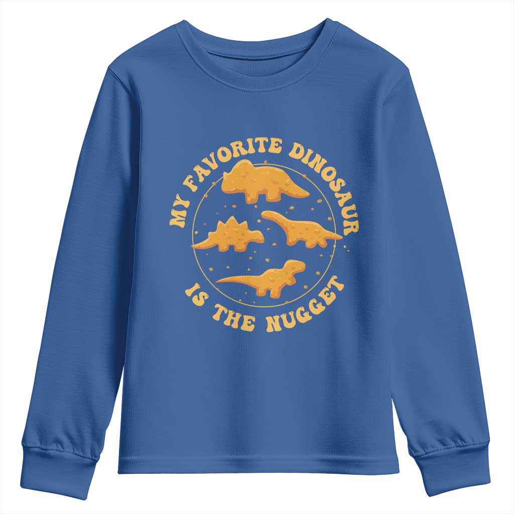 My Favorite Dinosaur Is The Nugget Youth Sweatshirt Funny Food Lover Gift - Wonder Print Shop