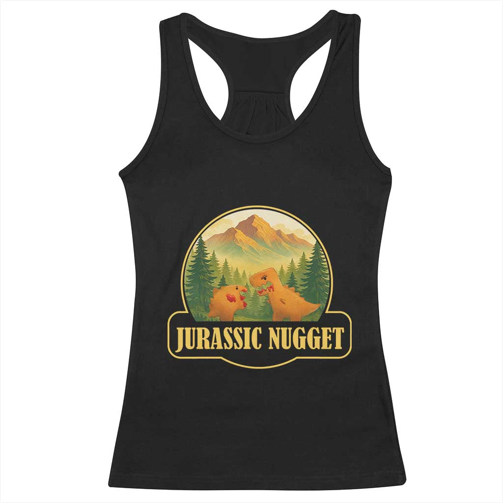 Jurassic Nugget World Dino Racerback Tank Top Nugget Lover Gift - Wonder Print Shop