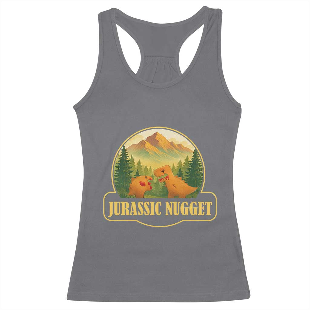 Jurassic Nugget World Dino Racerback Tank Top Nugget Lover Gift - Wonder Print Shop