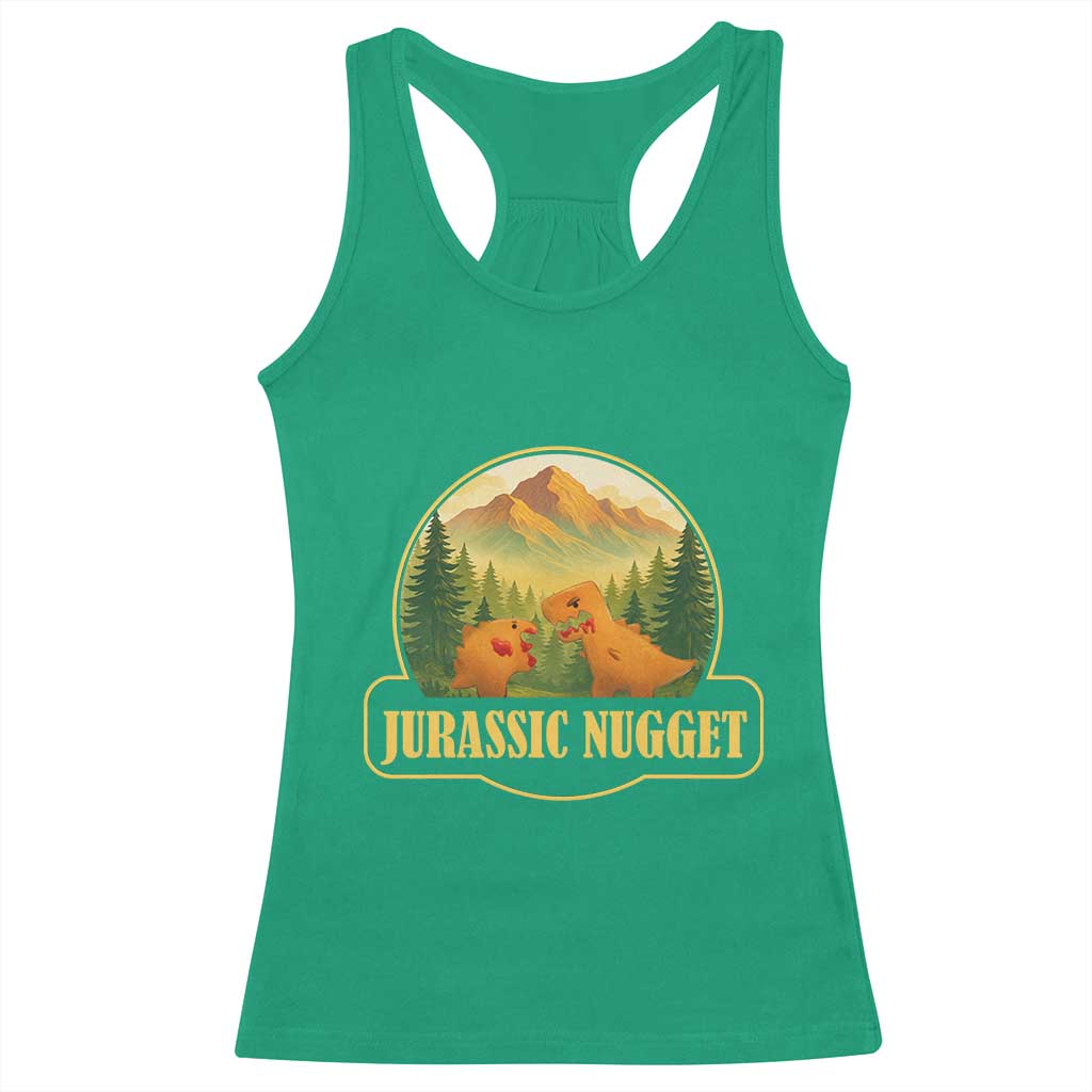 Jurassic Nugget World Dino Racerback Tank Top Nugget Lover Gift - Wonder Print Shop