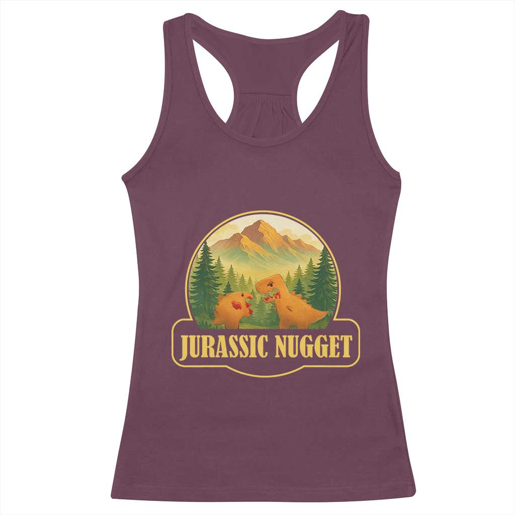Jurassic Nugget World Dino Racerback Tank Top Nugget Lover Gift - Wonder Print Shop