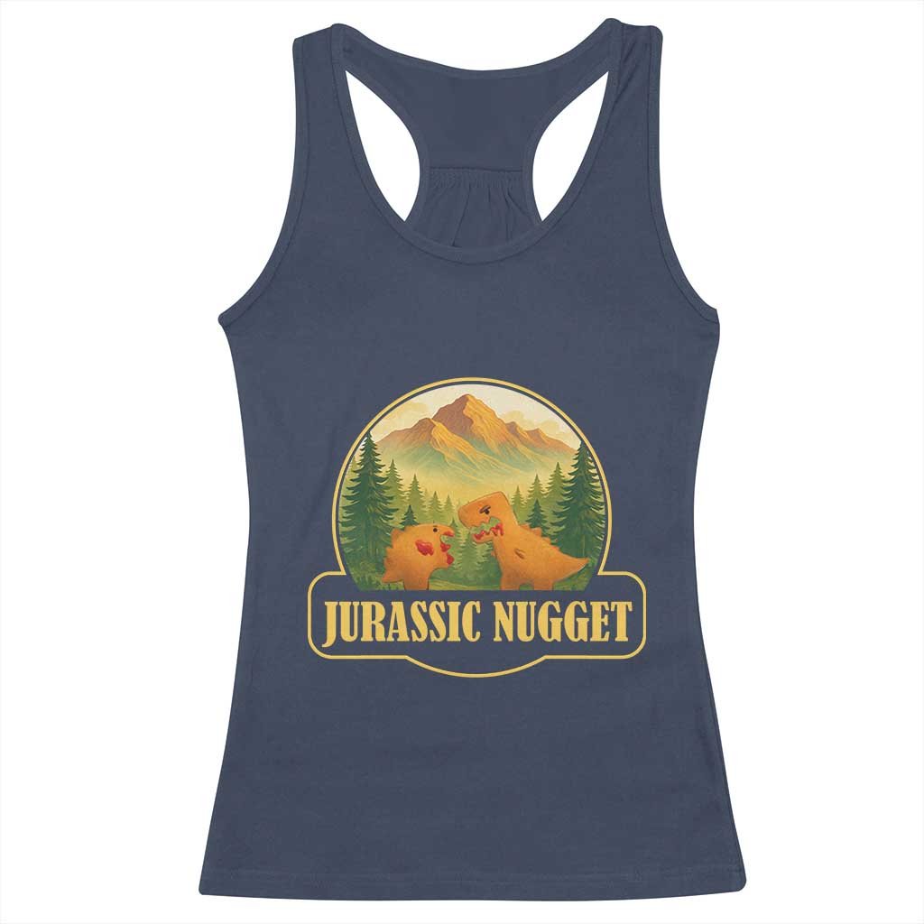 Jurassic Nugget World Dino Racerback Tank Top Nugget Lover Gift - Wonder Print Shop