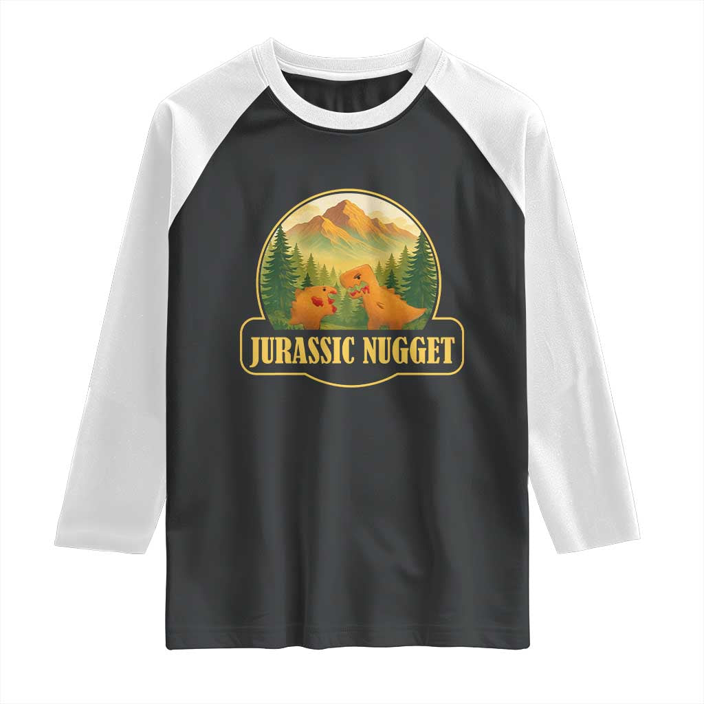 Jurassic Nugget World Dino Raglan Shirt Nugget Lover Gift - Wonder Print Shop