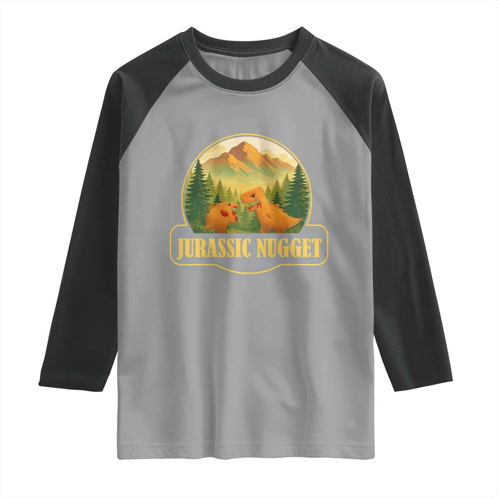 Jurassic Nugget World Dino Raglan Shirt Nugget Lover Gift - Wonder Print Shop