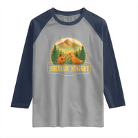 Jurassic Nugget World Dino Raglan Shirt Nugget Lover Gift - Wonder Print Shop