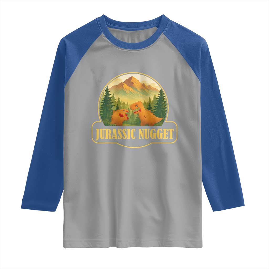 Jurassic Nugget World Dino Raglan Shirt Nugget Lover Gift - Wonder Print Shop