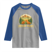 Jurassic Nugget World Dino Raglan Shirt Nugget Lover Gift - Wonder Print Shop