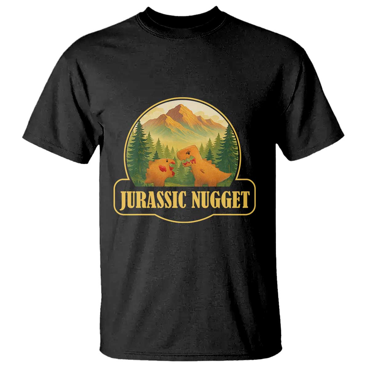 Jurassic Nugget World Dino T Shirt Nugget Lover Gift - Wonder Print Shop