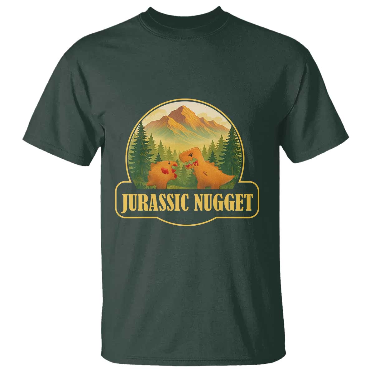 Jurassic Nugget World Dino T Shirt Nugget Lover Gift - Wonder Print Shop