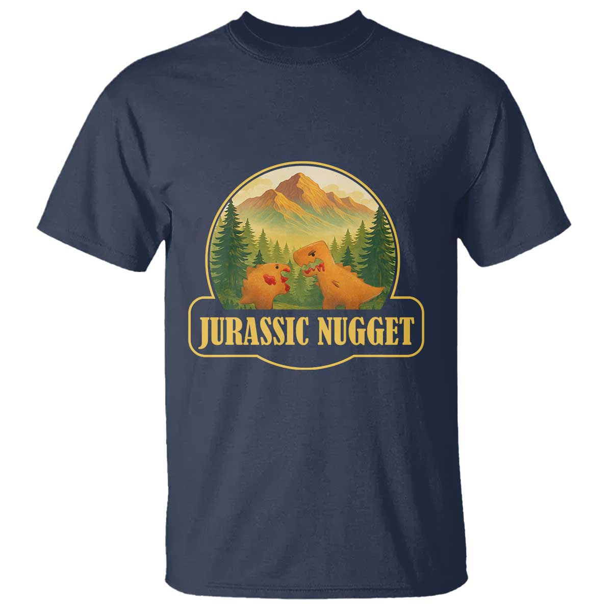 Jurassic Nugget World Dino T Shirt Nugget Lover Gift - Wonder Print Shop