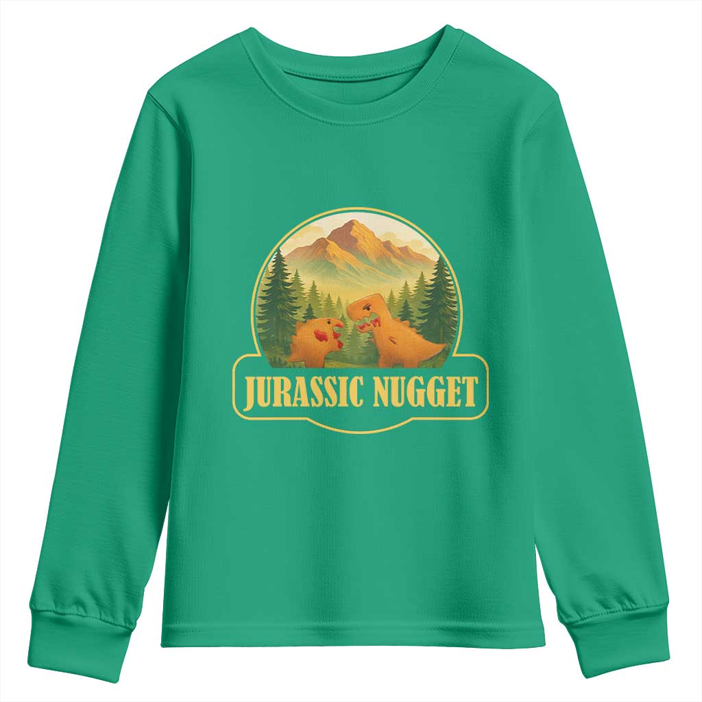 Jurassic Nugget World Dino Youth Sweatshirt Nugget Lover Gift - Wonder Print Shop