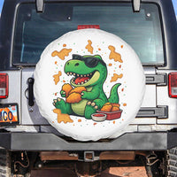 Funny Dinosaur Eating Chicken Nuggets Spare Tire Cover Food Lover Gift - Wonder Print Shop