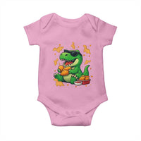 Funny Dinosaur Eating Chicken Nuggets Baby Onesie Food Lover Gift - Wonder Print Shop