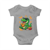 Funny Dinosaur Eating Chicken Nuggets Baby Onesie Food Lover Gift - Wonder Print Shop
