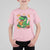 Funny Dinosaur Eating Chicken Nuggets T Shirt For Kid Food Lover Gift - Wonder Print Shop