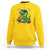 Funny Dinosaur Eating Chicken Nuggets Sweatshirt Food Lover Gift - Wonder Print Shop