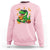 Funny Dinosaur Eating Chicken Nuggets Sweatshirt Food Lover Gift - Wonder Print Shop