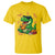 Funny Dinosaur Eating Chicken Nuggets T Shirt Food Lover Gift - Wonder Print Shop