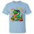 Funny Dinosaur Eating Chicken Nuggets T Shirt Food Lover Gift - Wonder Print Shop