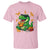 Funny Dinosaur Eating Chicken Nuggets T Shirt Food Lover Gift - Wonder Print Shop