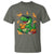 Funny Dinosaur Eating Chicken Nuggets T Shirt Food Lover Gift - Wonder Print Shop