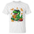 Funny Dinosaur Eating Chicken Nuggets T Shirt Food Lover Gift - Wonder Print Shop
