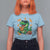 Funny Dinosaur Eating Chicken Nuggets T Shirt For Women Food Lover Gift - Wonder Print Shop