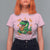 Funny Dinosaur Eating Chicken Nuggets T Shirt For Women Food Lover Gift - Wonder Print Shop