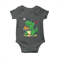 Cute Dinosaur Eating Chicken Nuggets Baby Onesie Food Humor Gift - Wonder Print Shop