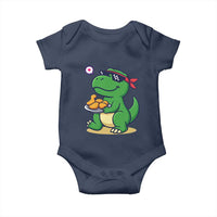 Cute Dinosaur Eating Chicken Nuggets Baby Onesie Food Humor Gift - Wonder Print Shop