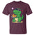 Cute Dinosaur Eating Chicken Nuggets T Shirt Food Humor Gift - Wonder Print Shop