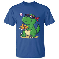 Cute Dinosaur Eating Chicken Nuggets T Shirt Food Humor Gift - Wonder Print Shop