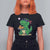 Cute Dinosaur Eating Chicken Nuggets T Shirt For Women Food Humor Gift - Wonder Print Shop