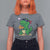 Cute Dinosaur Eating Chicken Nuggets T Shirt For Women Food Humor Gift - Wonder Print Shop