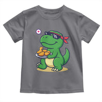 Cute Dinosaur Eating Chicken Nuggets Toddler T Shirt Food Humor Gift - Wonder Print Shop
