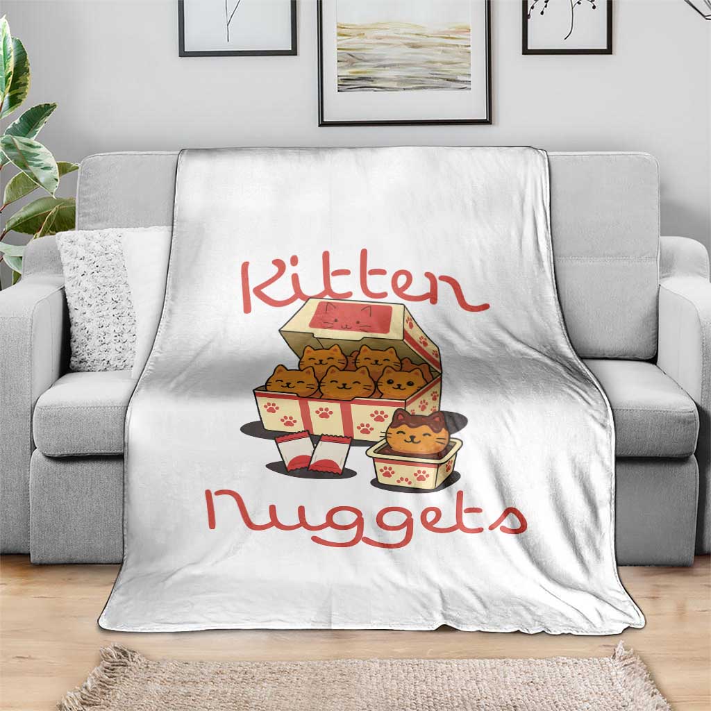 Kitten Nuggets Throw Blanket Funny Cat Lover Gift - Wonder Print Shop