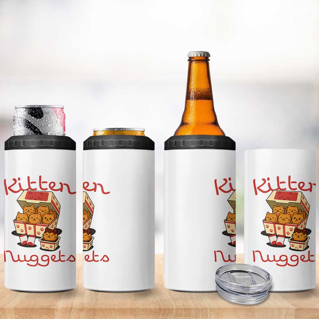 Kitten Nuggets 4 in 1 Can Cooler Tumbler Funny Cat Lover Gift
