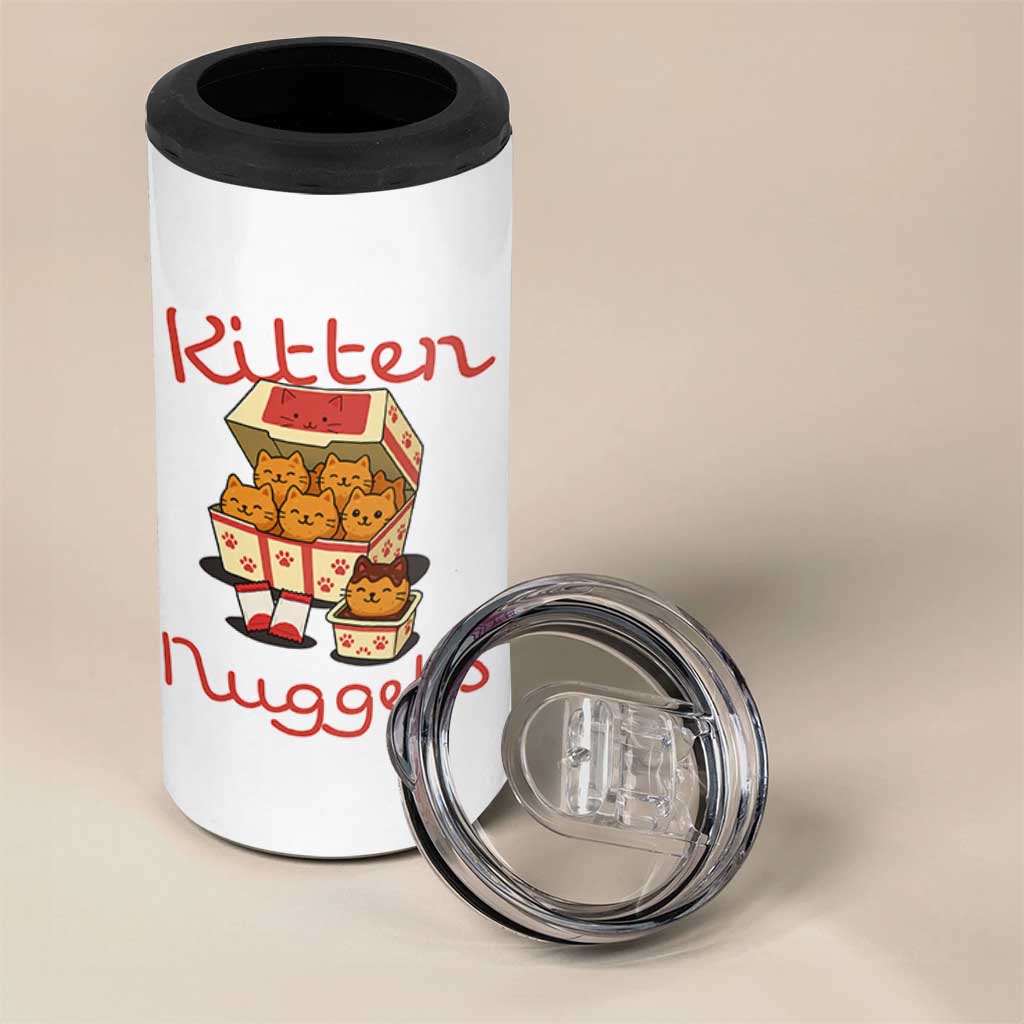 Kitten Nuggets 4 in 1 Can Cooler Tumbler Funny Cat Lover Gift