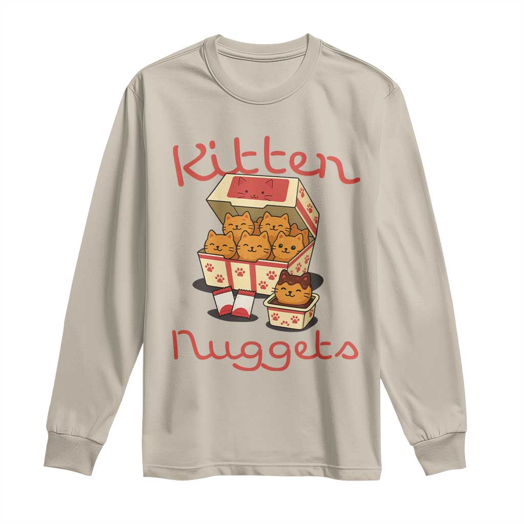 Kitten Nuggets Long Sleeve Shirt Funny Cat Lover Gift - Wonder Print Shop
