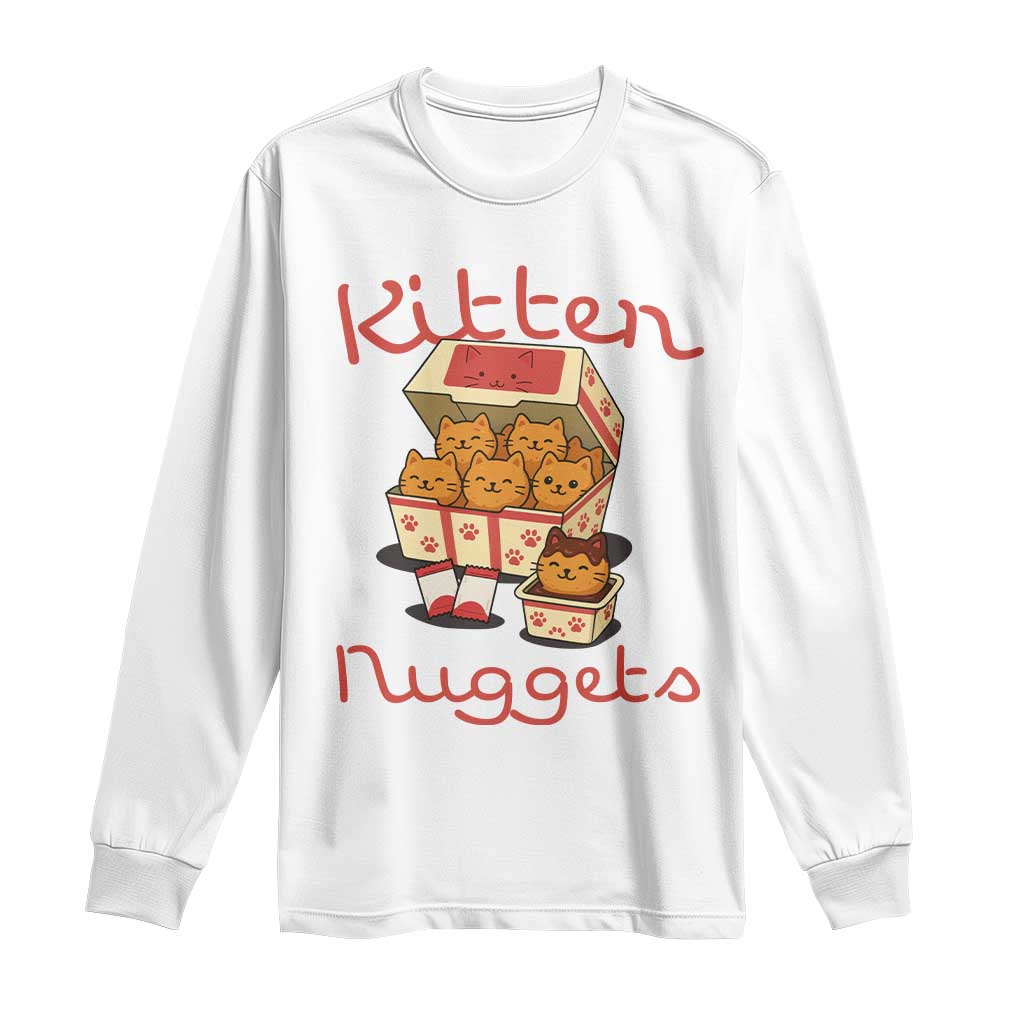 Kitten Nuggets Long Sleeve Shirt Funny Cat Lover Gift - Wonder Print Shop