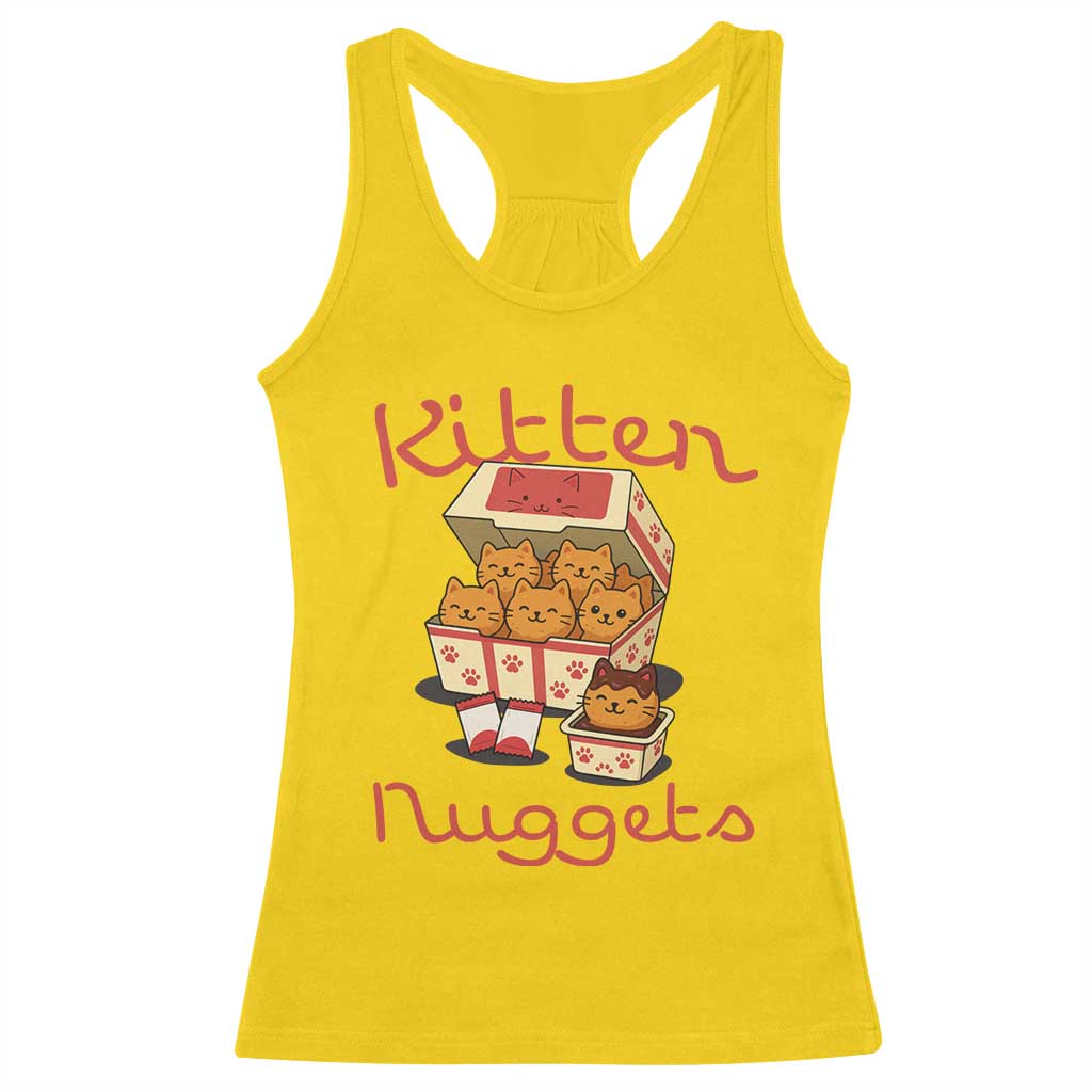 Kitten Nuggets Racerback Tank Top Funny Cat Lover Gift - Wonder Print Shop