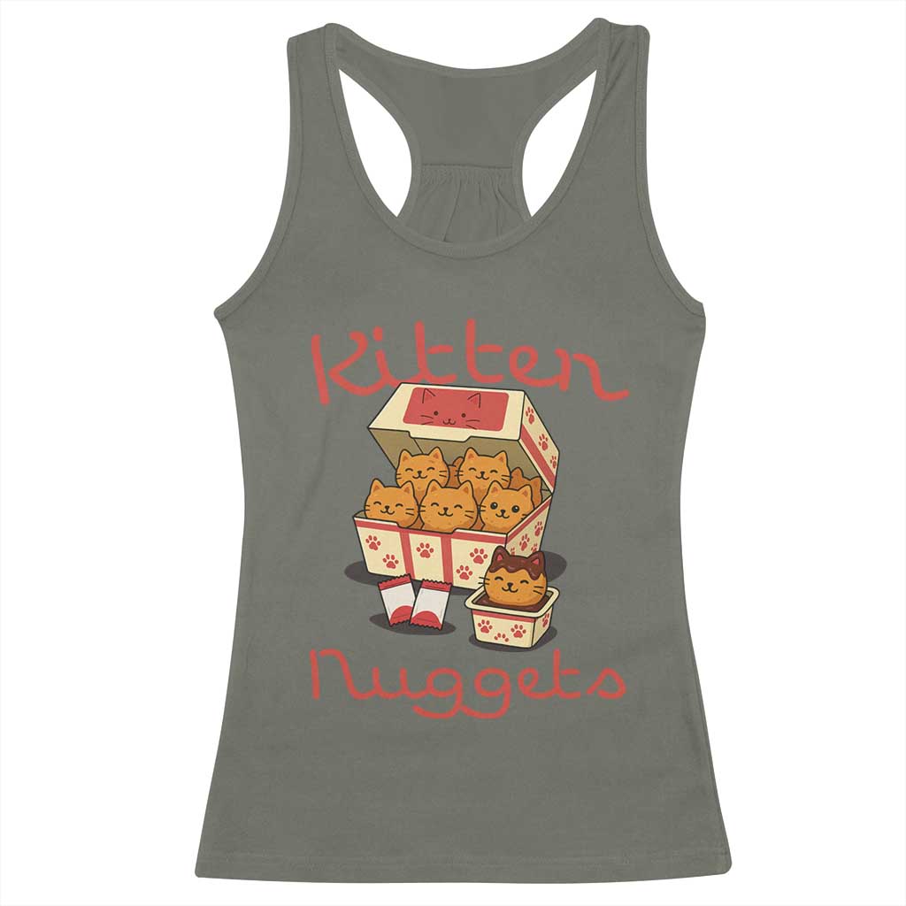 Kitten Nuggets Racerback Tank Top Funny Cat Lover Gift - Wonder Print Shop