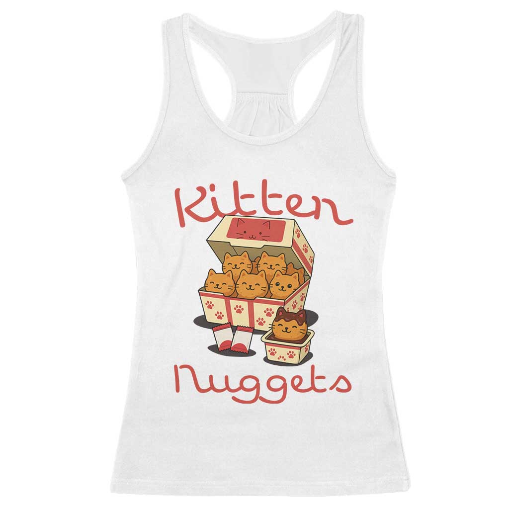 Kitten Nuggets Racerback Tank Top Funny Cat Lover Gift - Wonder Print Shop