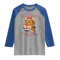 Kitten Nuggets Raglan Shirt Funny Cat Lover Gift - Wonder Print Shop