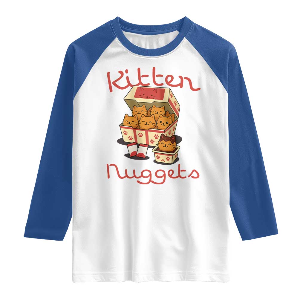Kitten Nuggets Raglan Shirt Funny Cat Lover Gift - Wonder Print Shop