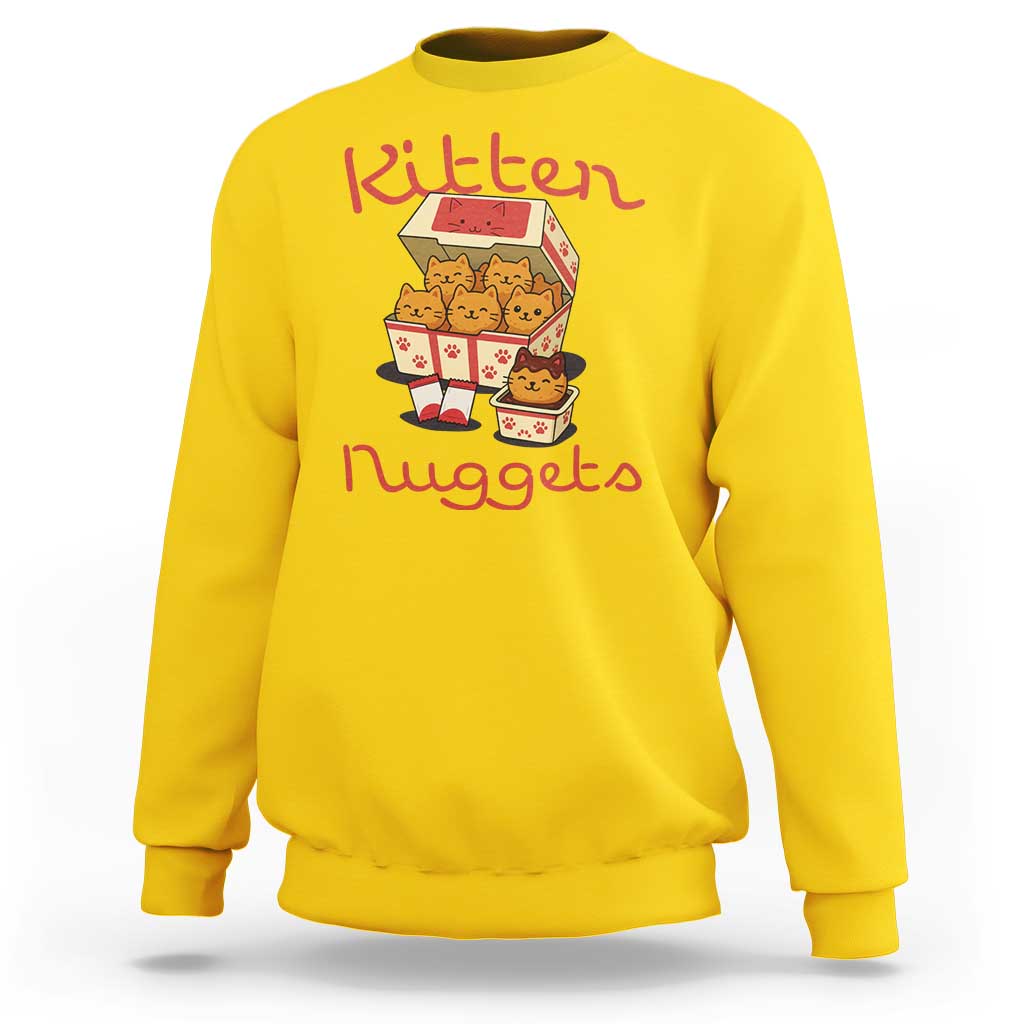 Kitten Nuggets Sweatshirt Funny Cat Lover Gift - Wonder Print Shop