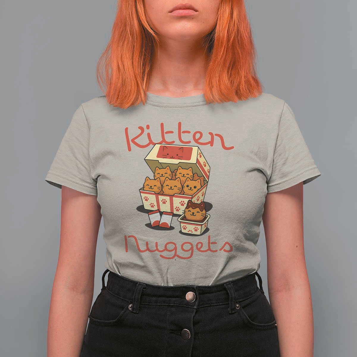 Kitten Nuggets T Shirt For Women Funny Cat Lover Gift - Wonder Print Shop